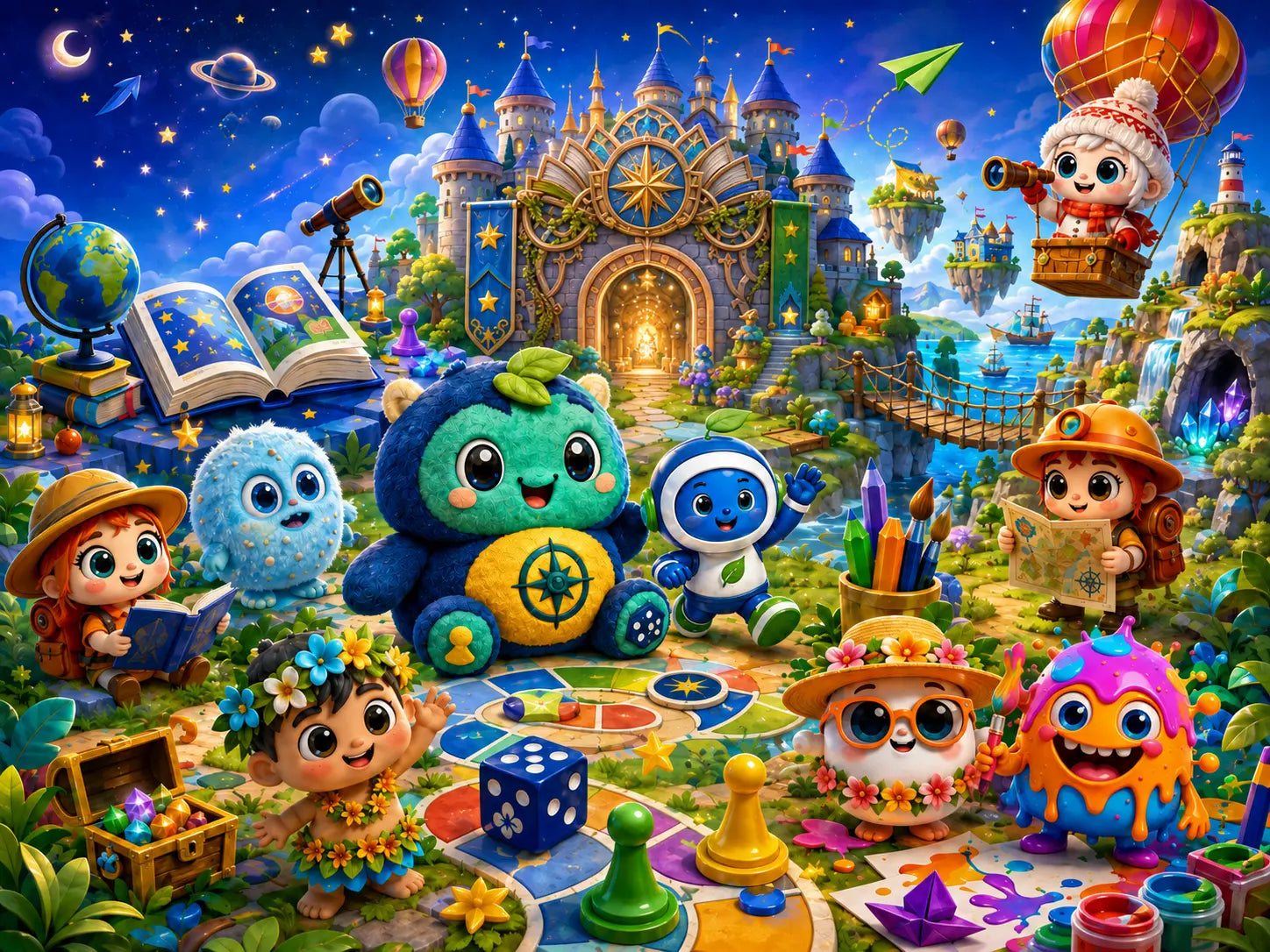Quesbo® Magical Learning Adventure Jigsaw Puzzle – 252-Piece Puzzle in Illustrated Tin Quesbo