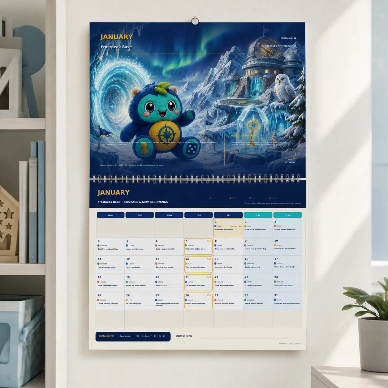 The Quesbo 365-Day Quest Calendar 2027 – Quesbie and the Twelve Time Portals Quesbo