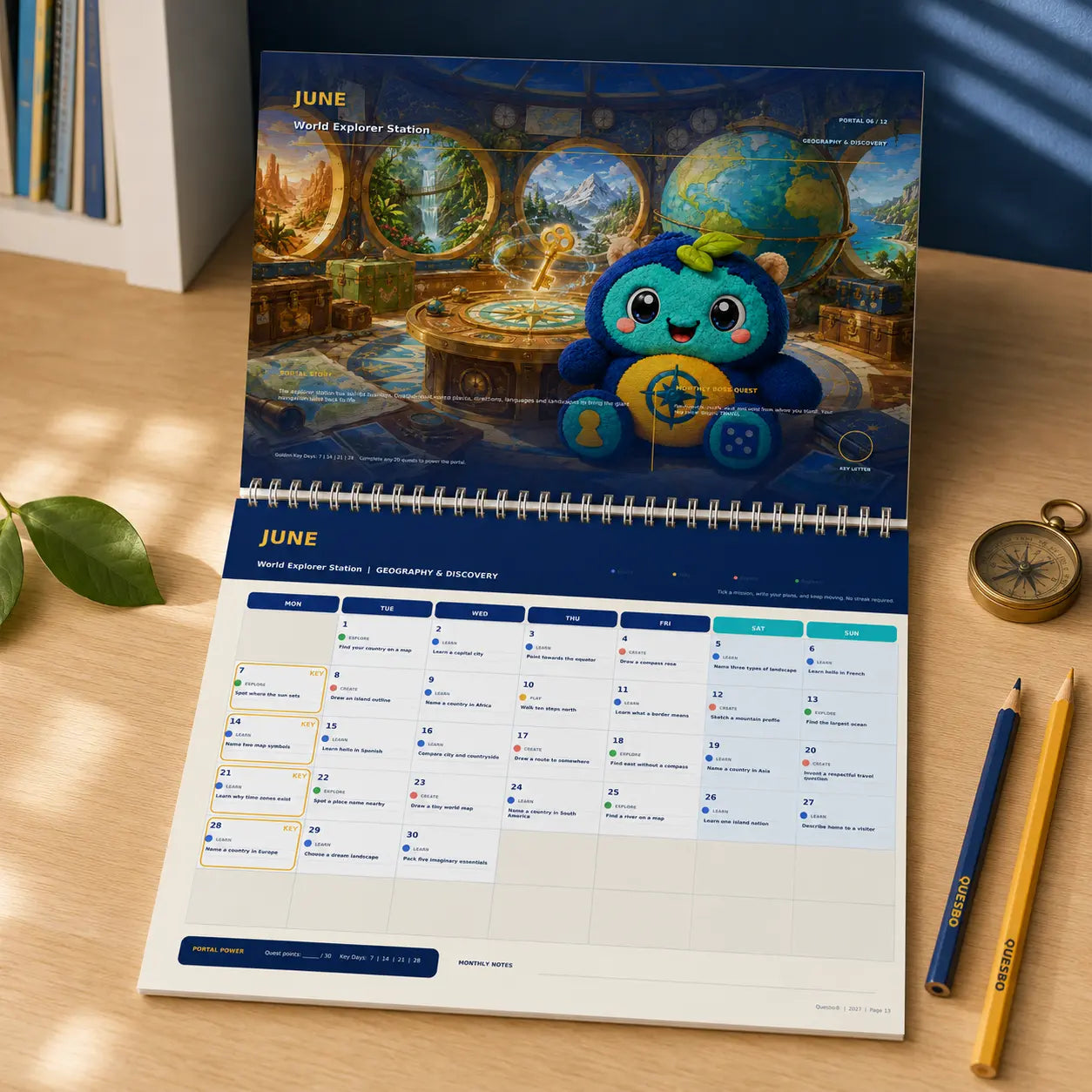 The Quesbo 365-Day Quest Calendar 2027 – Quesbie and the Twelve Time Portals Quesbo