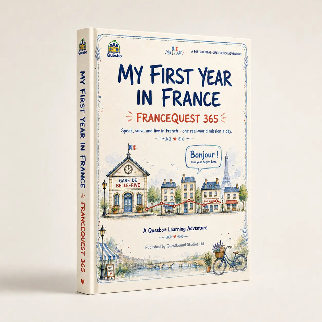 My First Year in France: FranceQuest 365 – A 365-Day Real-Life French Adventure  (Paperback) Quesbo