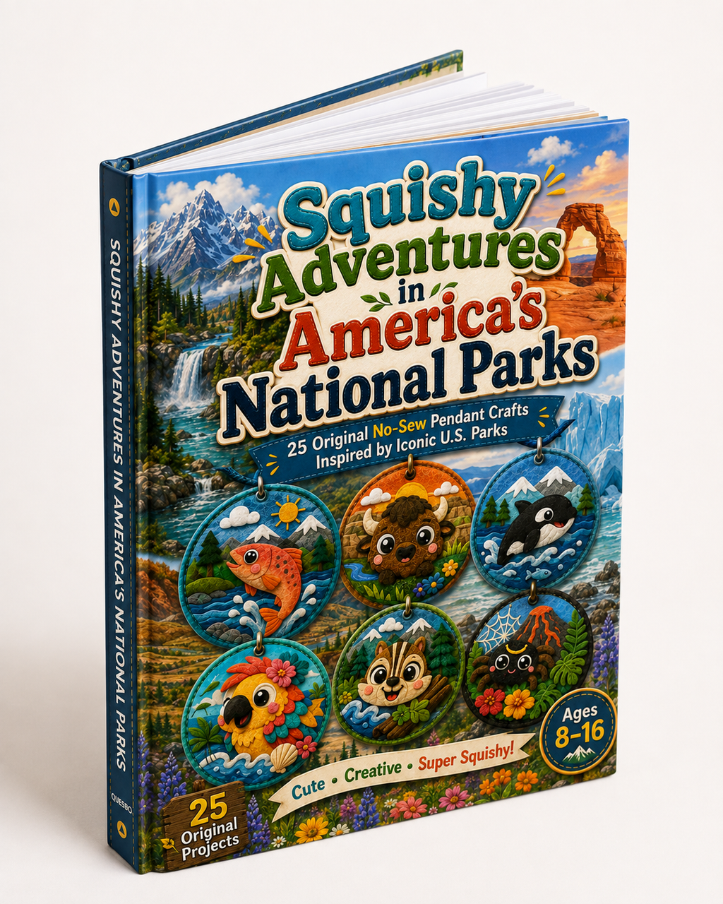Squishy Abenteuer in Amerikas Nationalparks – 25 Original Anhänger-Bastelideen ohne Nähen (215 Seiten DIGITALER DOWNLOAD, 5 PDF-Dateien)