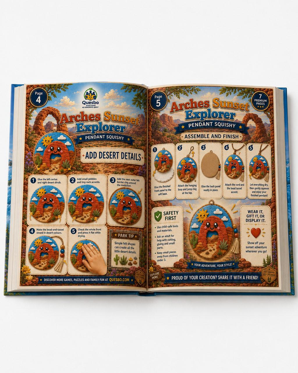 Squishy Abenteuer in Amerikas Nationalparks – 25 Original Anhänger-Bastelideen ohne Nähen (215 Seiten DIGITALER DOWNLOAD, 5 PDF-Dateien)