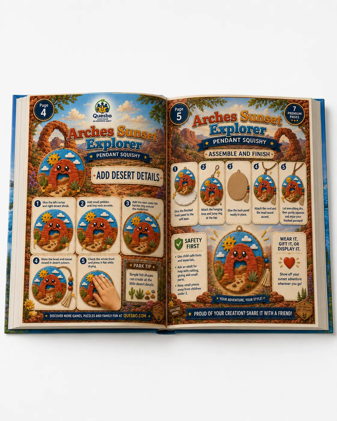 Squishy Adventures in America’s National Parks – 25 Original No-Sew Pendant Crafts Quesbo