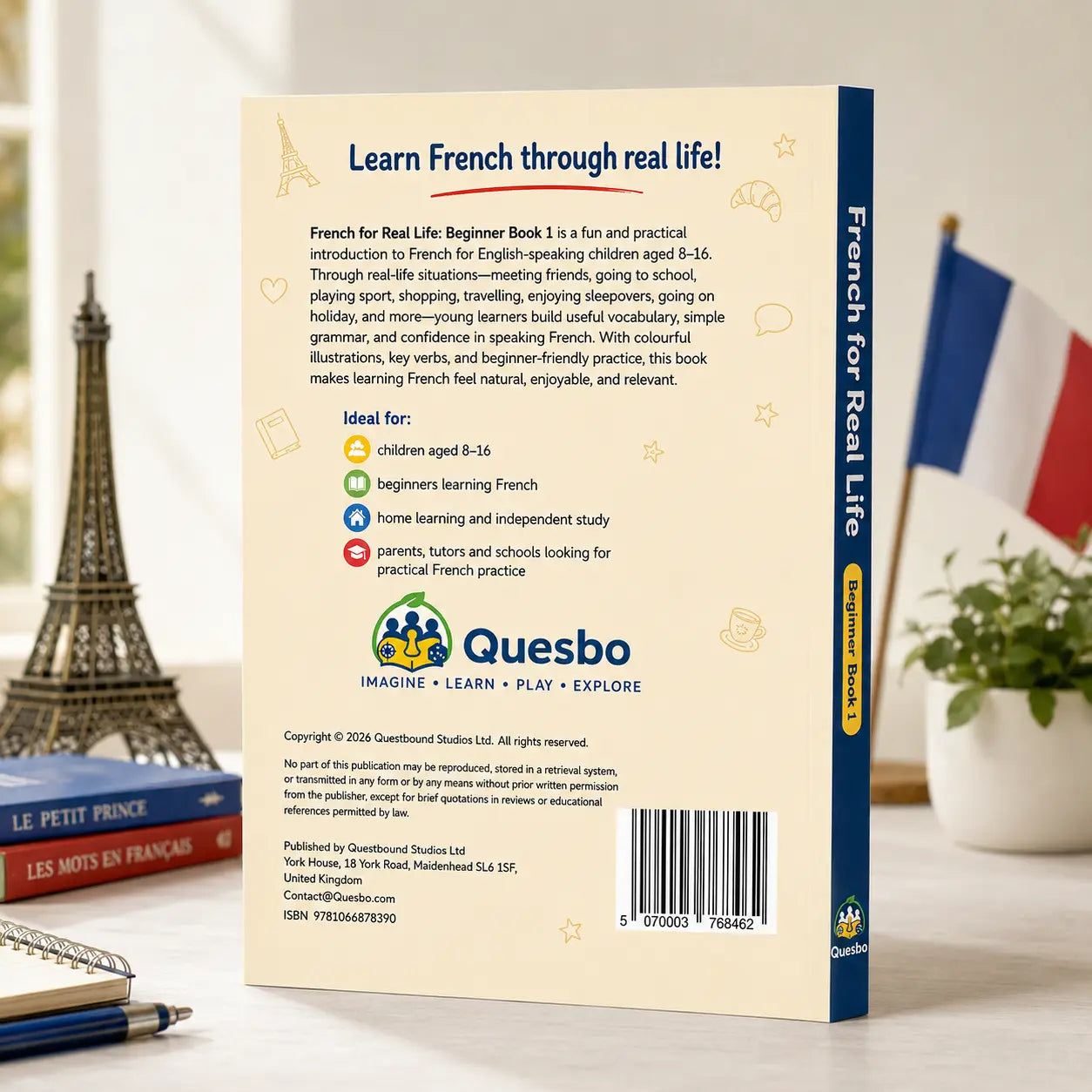 French for Real Life : Learn French for daily life-(Reading age 8–16 - Paperback) Quesbo