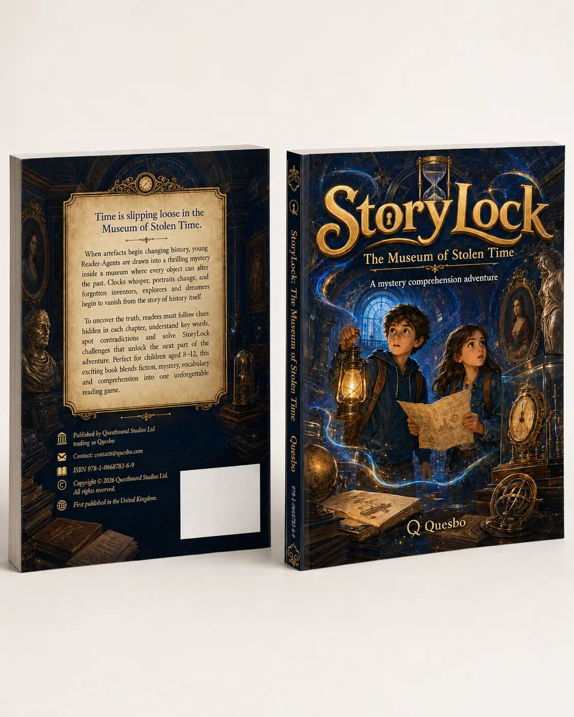 StoryLock Volume 1: The Museum of Stolen Time (Paperback, 226 pages) - Reading Age 8-12 Quesbo