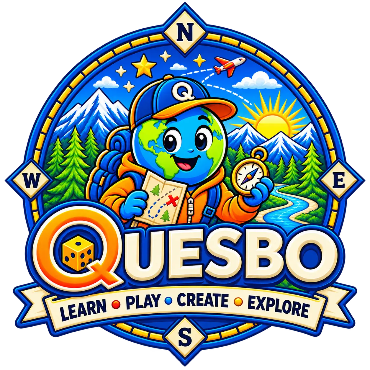 Kids Full-Zip Outdoor Fleece features a 7 cm Quesbo® adventure emblem, Junior 9/10 Quesbo