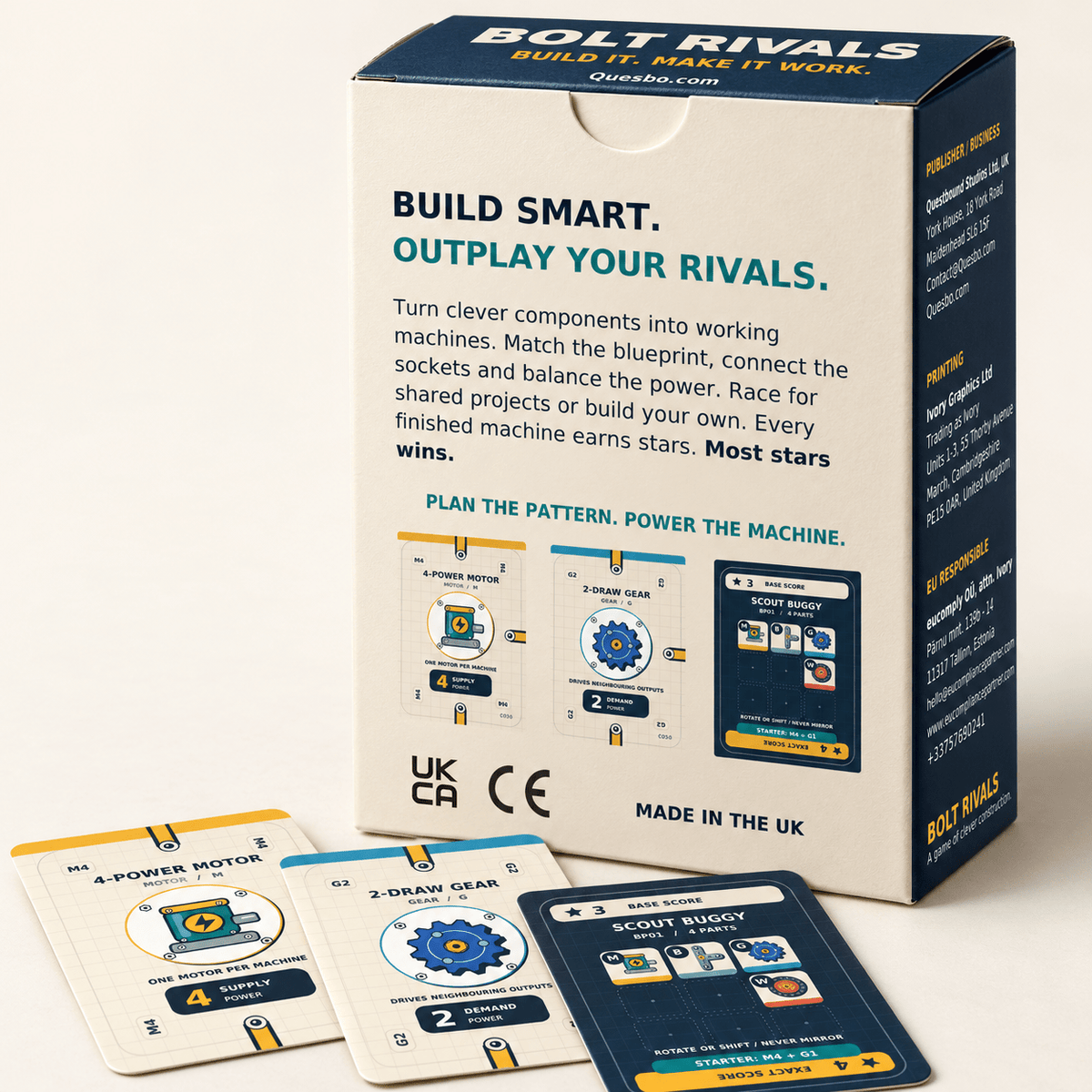 BOLT RIVALS – Family Building & Strategy Card Game | Ages 10+ - Quesbo