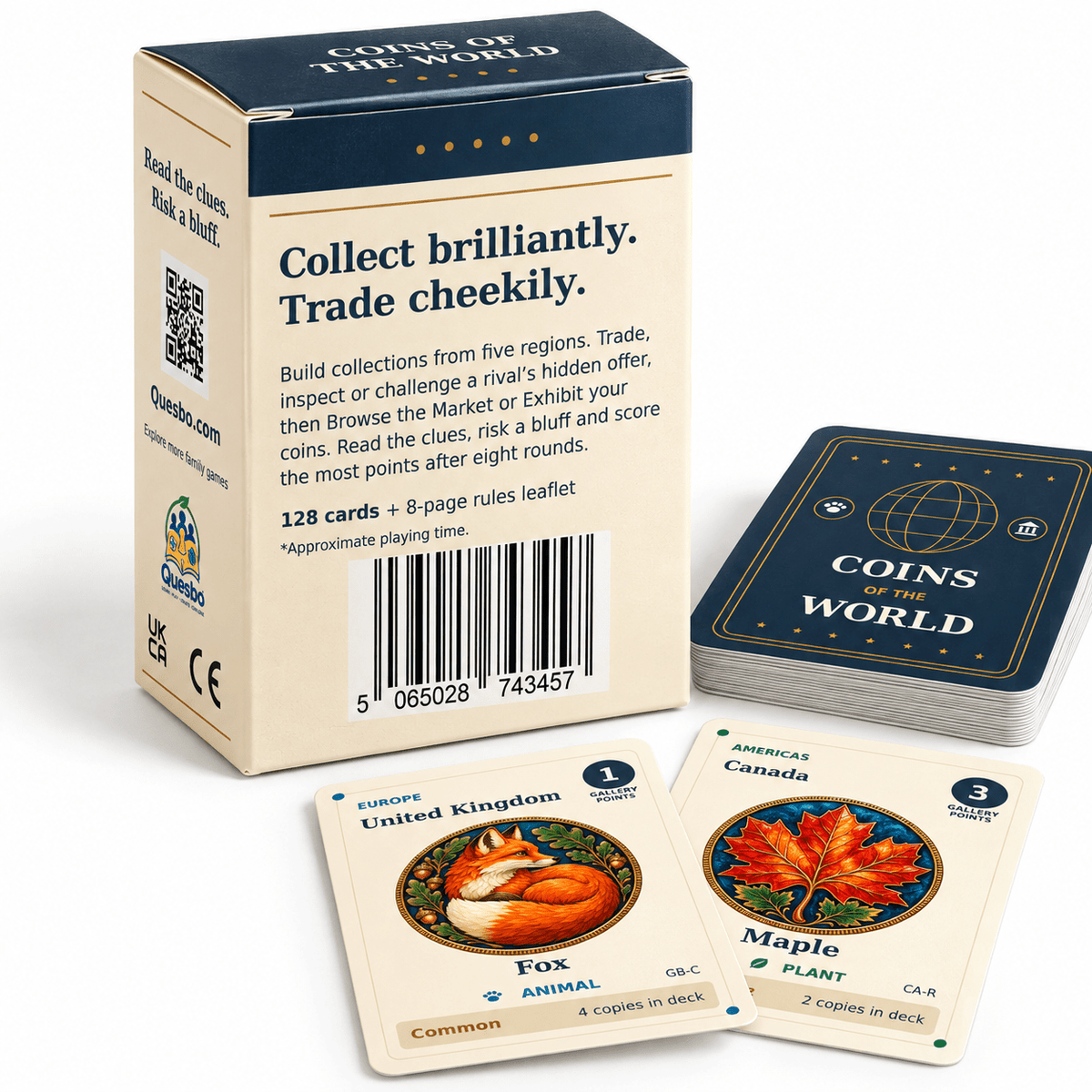 Coins of the World – Strategy & Bluffing Card Game | Ages 10+ - Quesbo