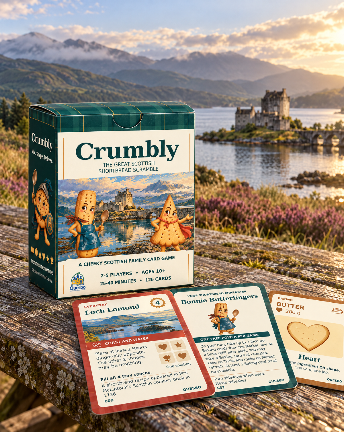 Crumbly™ – The Great Scottish Shortbread Scramble | Family Card Game - Quesbo