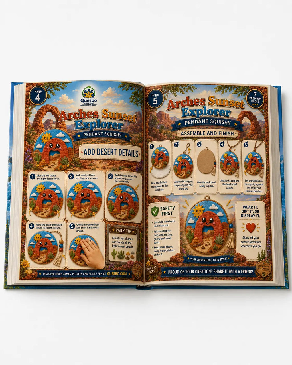 Squishy Adventures in America’s National Parks – 25 Original No-Sew Pendant Crafts Quesbo