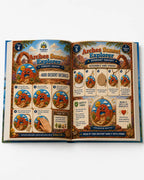 Open Squishy Adventures craft book showing illustrated Arches Sunrise Explorer pendant instructions and materials.