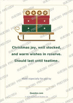 Emergency Supplies Christmas Card — Message