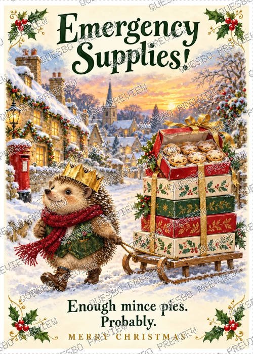 Emergency Supplies Christmas Card — Cover