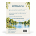 Explore the Thames back cover with a guide description above a peaceful watercolour river scene.