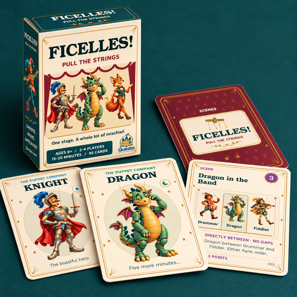 FICELLES! — Pull the Strings | Family Strategy Card Game - Quesbo