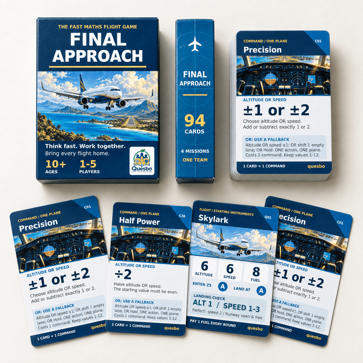 Final Approach™ – The Fast Maths Flight Game | Ages 10+ - Quesbo