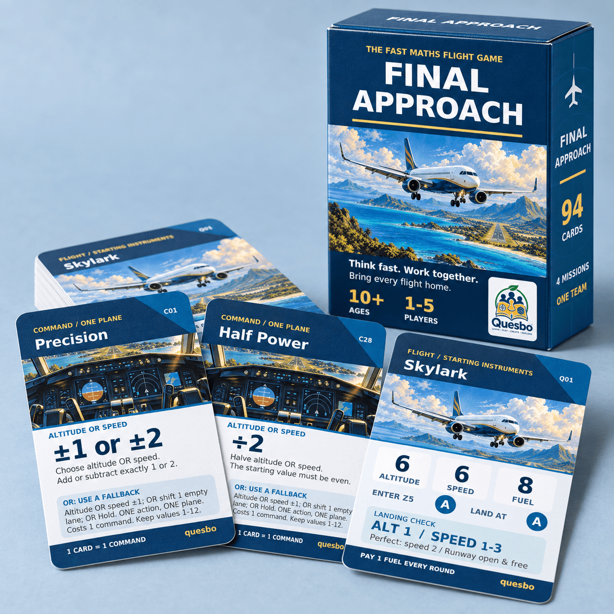 Final Approach™ – The Fast Maths Flight Game | Ages 10+ - Quesbo