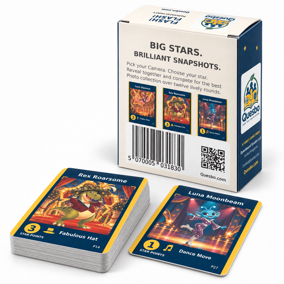 Flash! Flash! – The Paparazzi Party Family Card Game | Ages 7+ - Quesbo