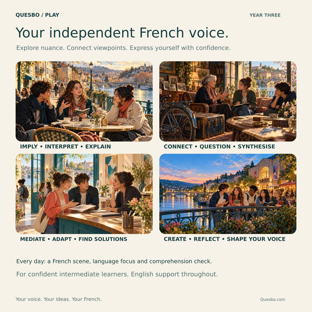 France Quest 365 — Two Years Later: an illustrated final year of nuanced French communication