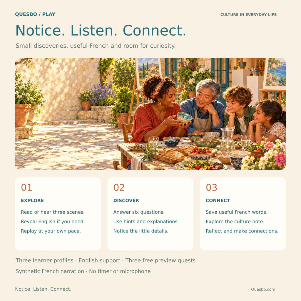 Read or listen, discover clues and collect culture passport stamps