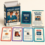 Open Galley Dash box with an ingredients deck, rule card, Captain's Chicken, Alex and event cards.