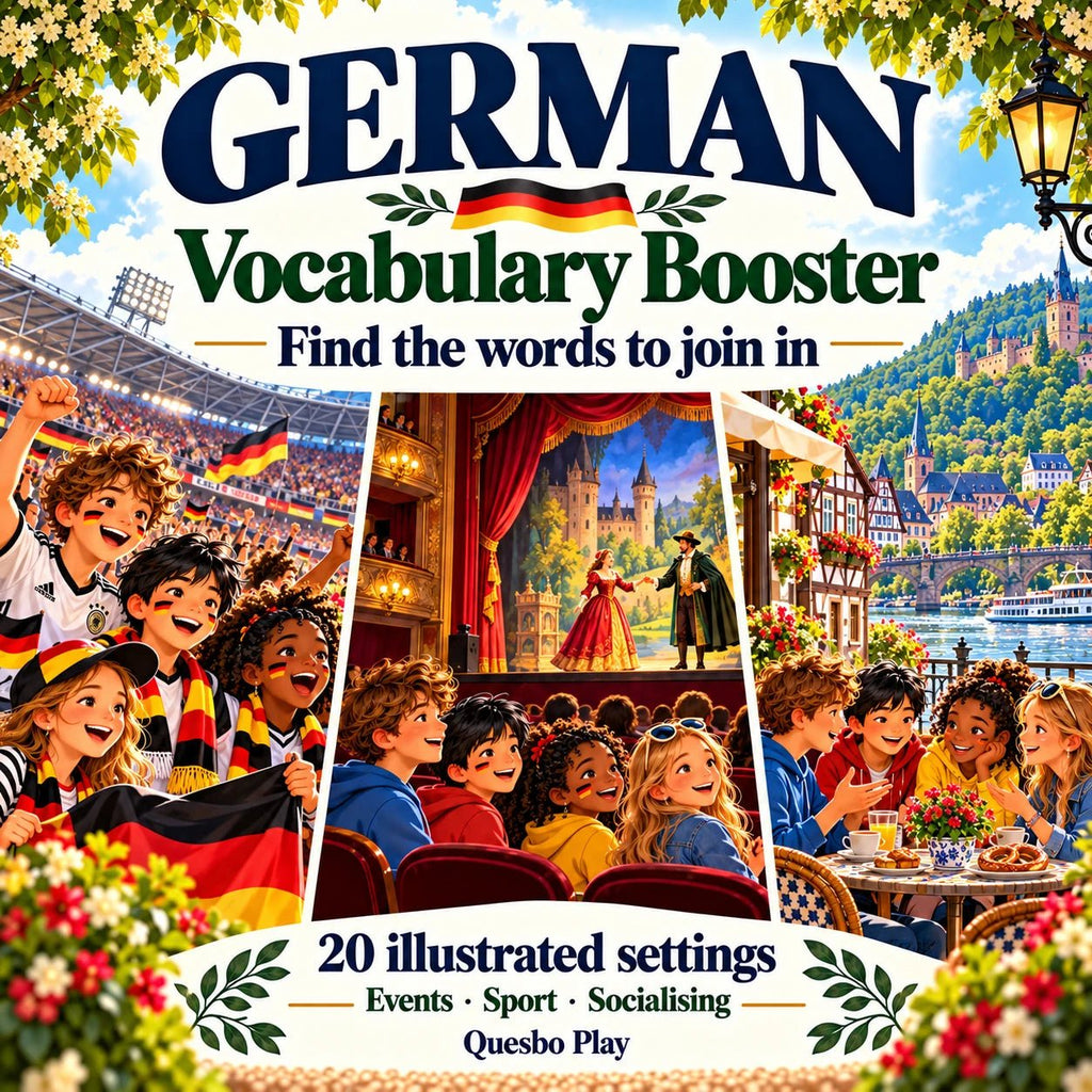 German Vocabulary Booster — Out & About: events, sport and socialising.