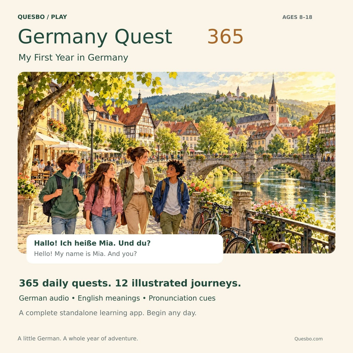 Germany Quest 365 — My First Year in Germany, 365 daily German quests