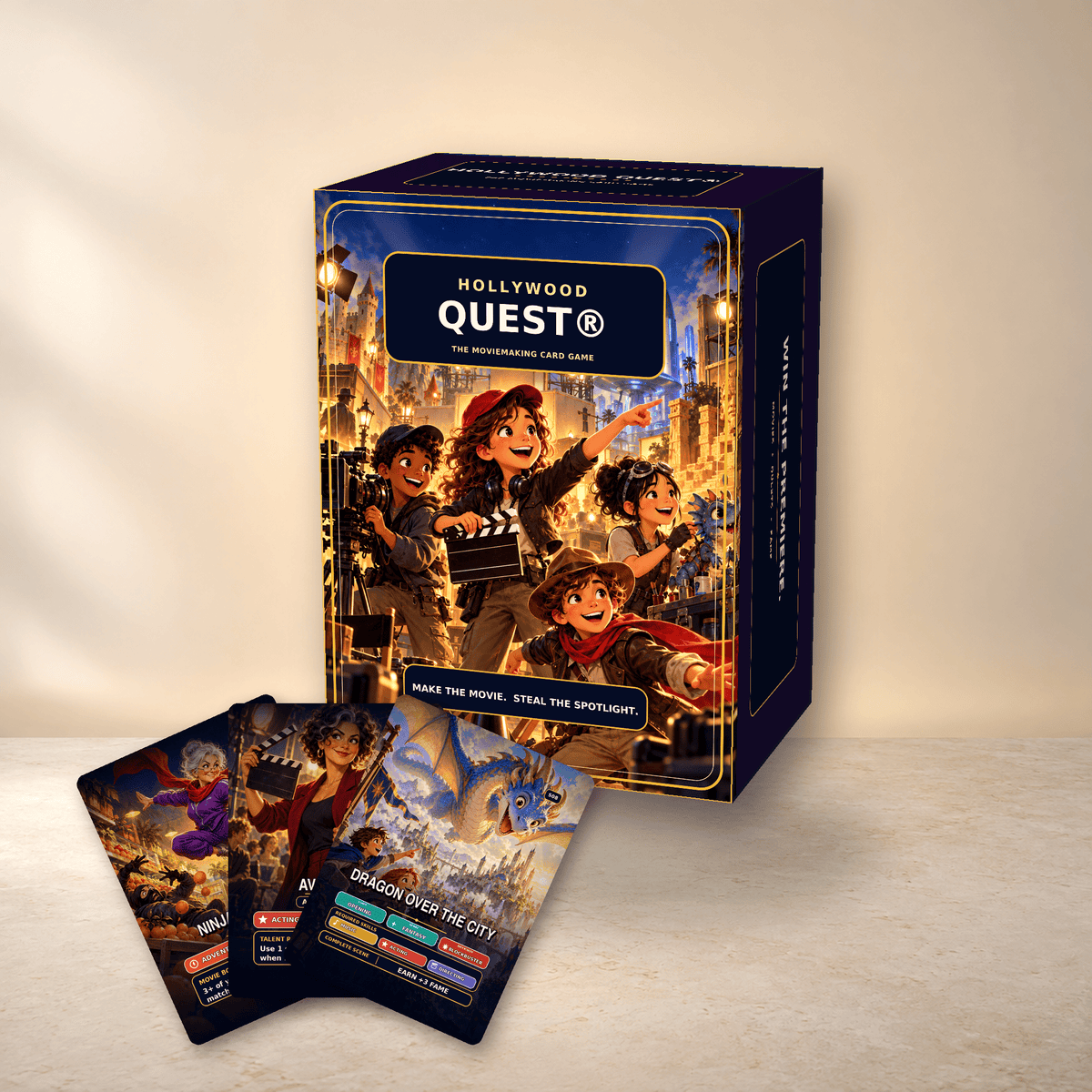 Hollywood Quest® – The Moviemaking Card Game | Ages 8+ - Quesbo