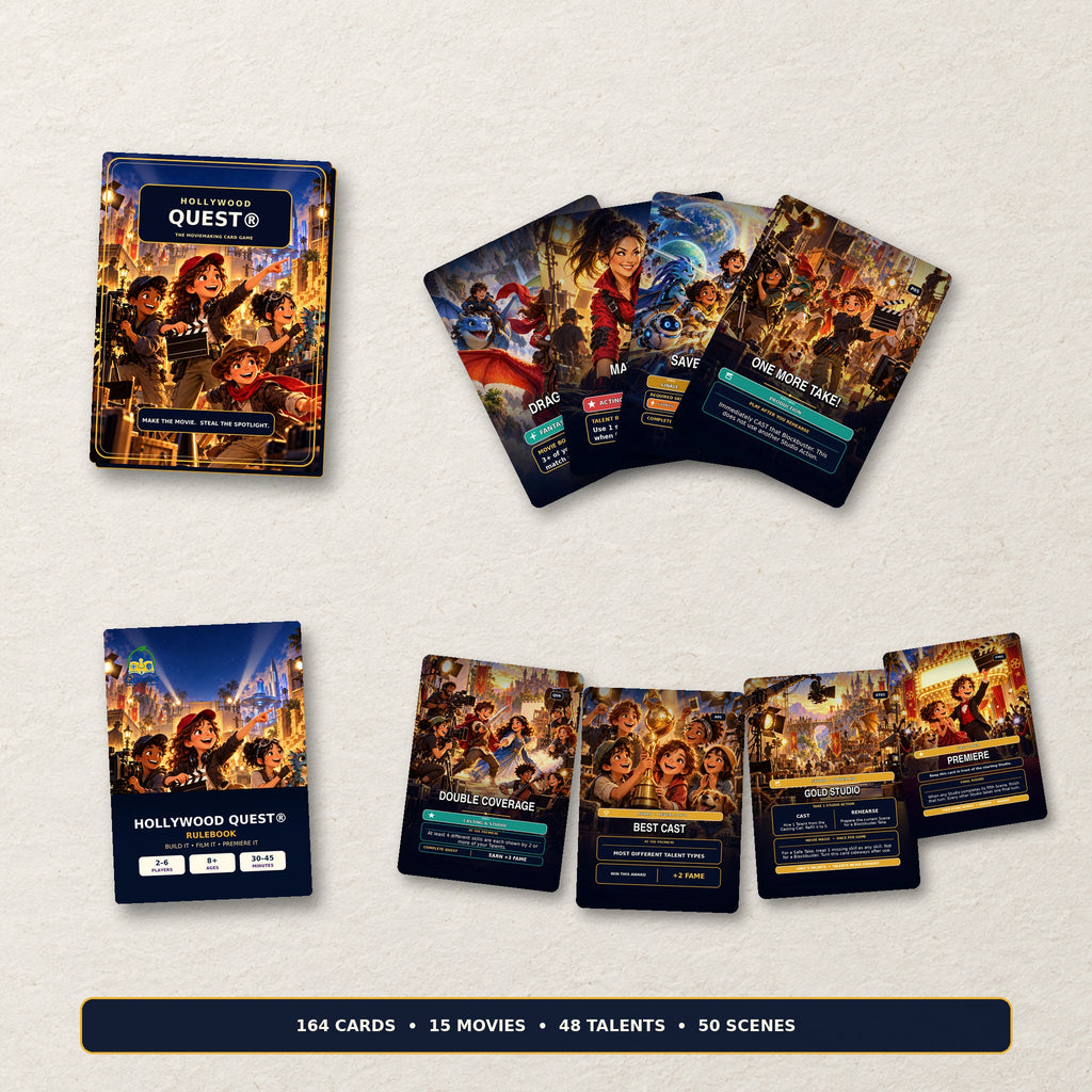 Hollywood Quest® – The Moviemaking Card Game | Ages 8+ - Quesbo