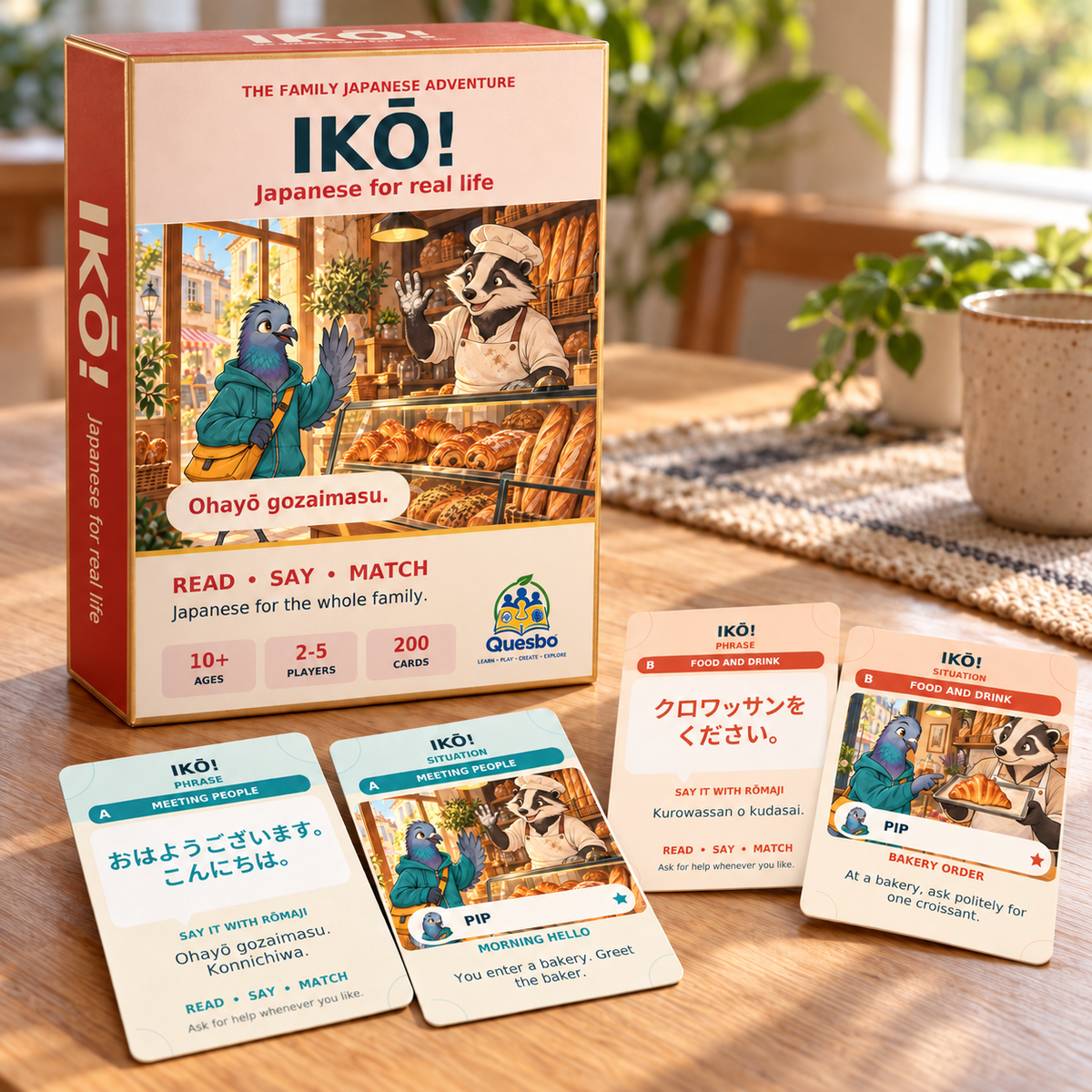 IKŌ! – Easy Japanese Fun Learning Card Game for Kids & Families - Quesbo