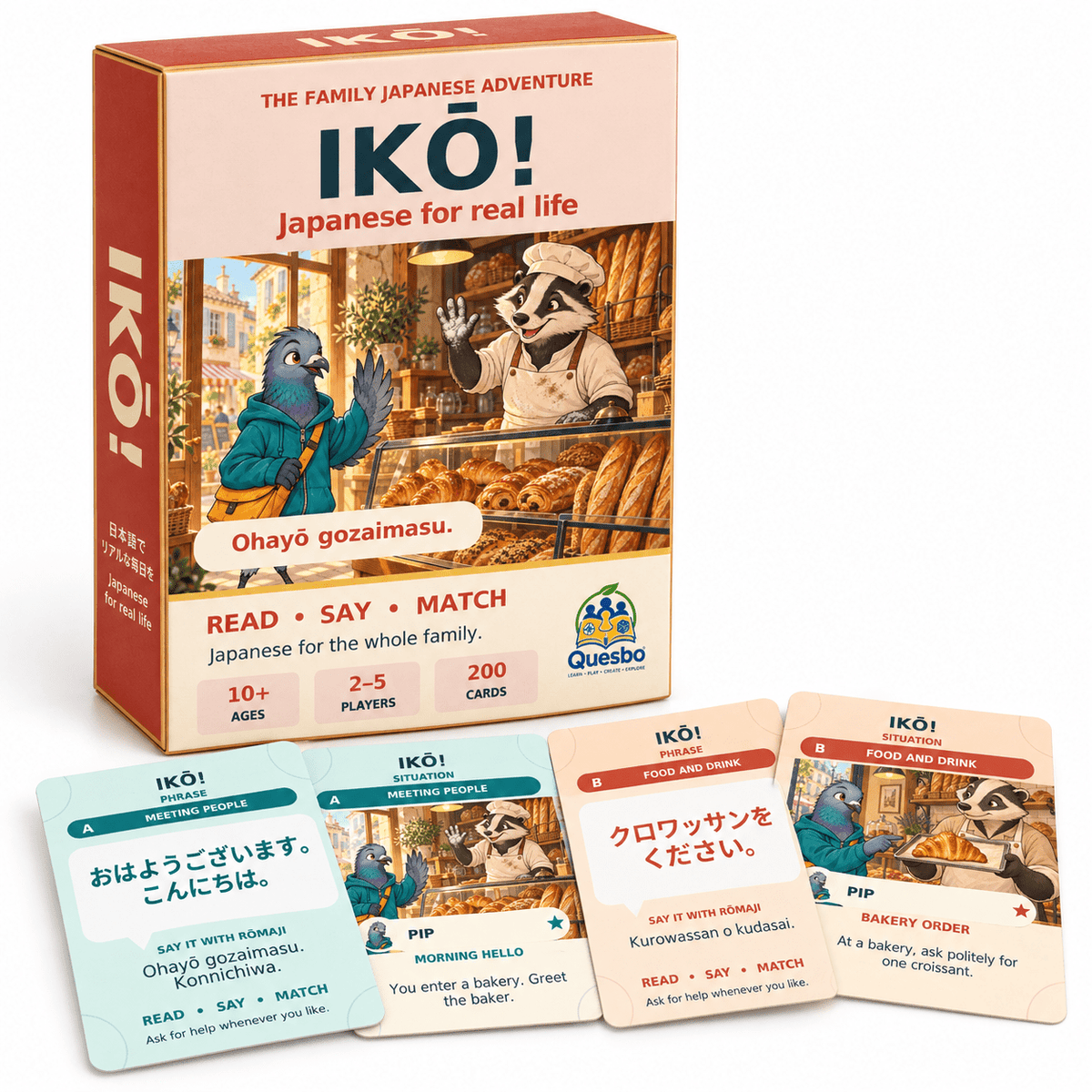 IKŌ! – Easy Japanese Fun Learning Card Game for Kids & Families - Quesbo