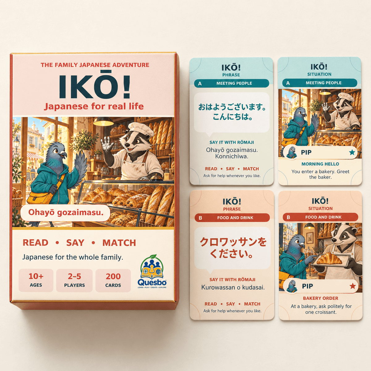IKŌ! – Easy Japanese Fun Learning Card Game for Kids & Families - Quesbo