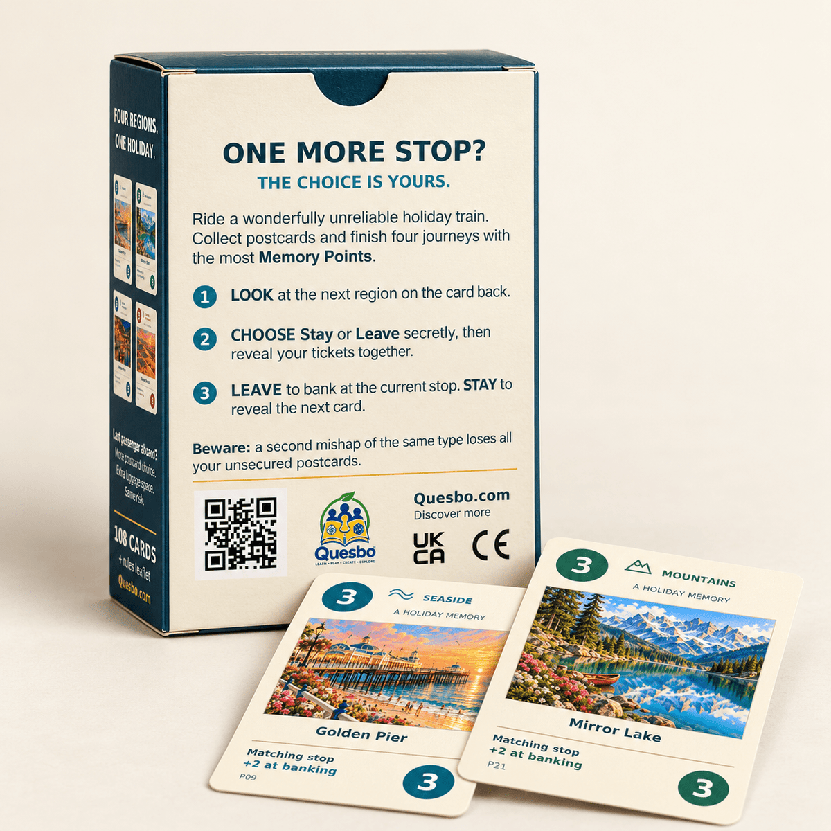 JUST ONE STOP - Family Train Adventure Card Game | Ages 8+ - Quesbo