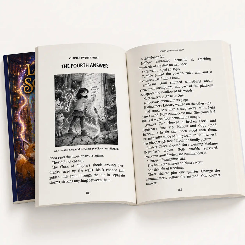 The Last Quiz of Squishara – Fantasy & Comprehension Book (Reading Age 8–12; Paperback) Quesbo