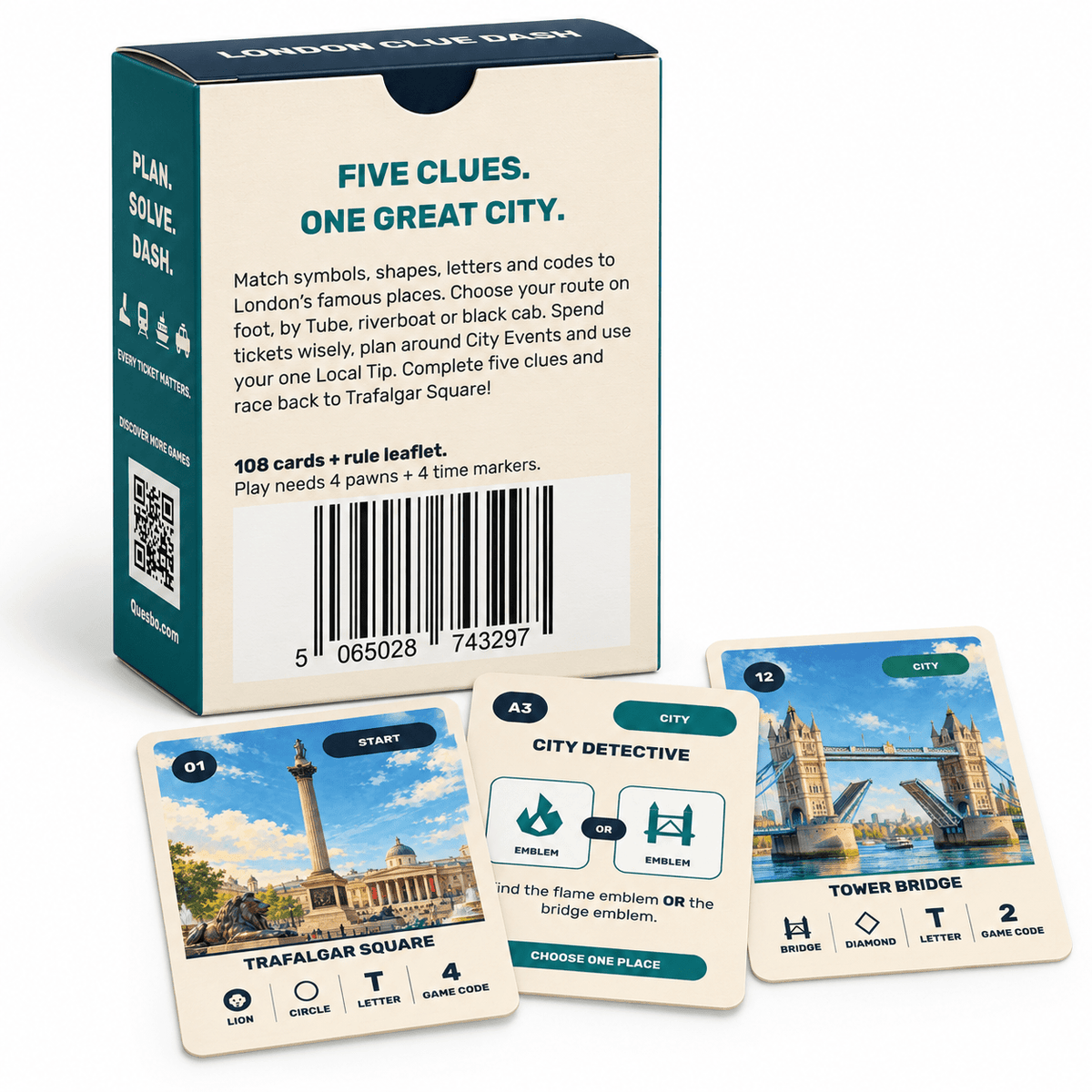 London Clue Dash | London Family Card Game – Quesbo - Quesbo