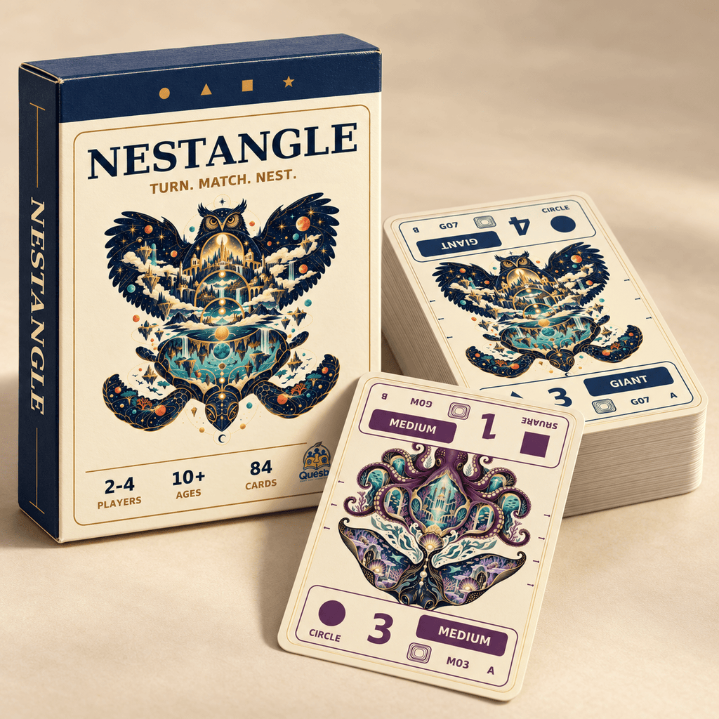 NESTANGLE – Family Logic & Strategy Card Game | Ages 10+ - Quesbo