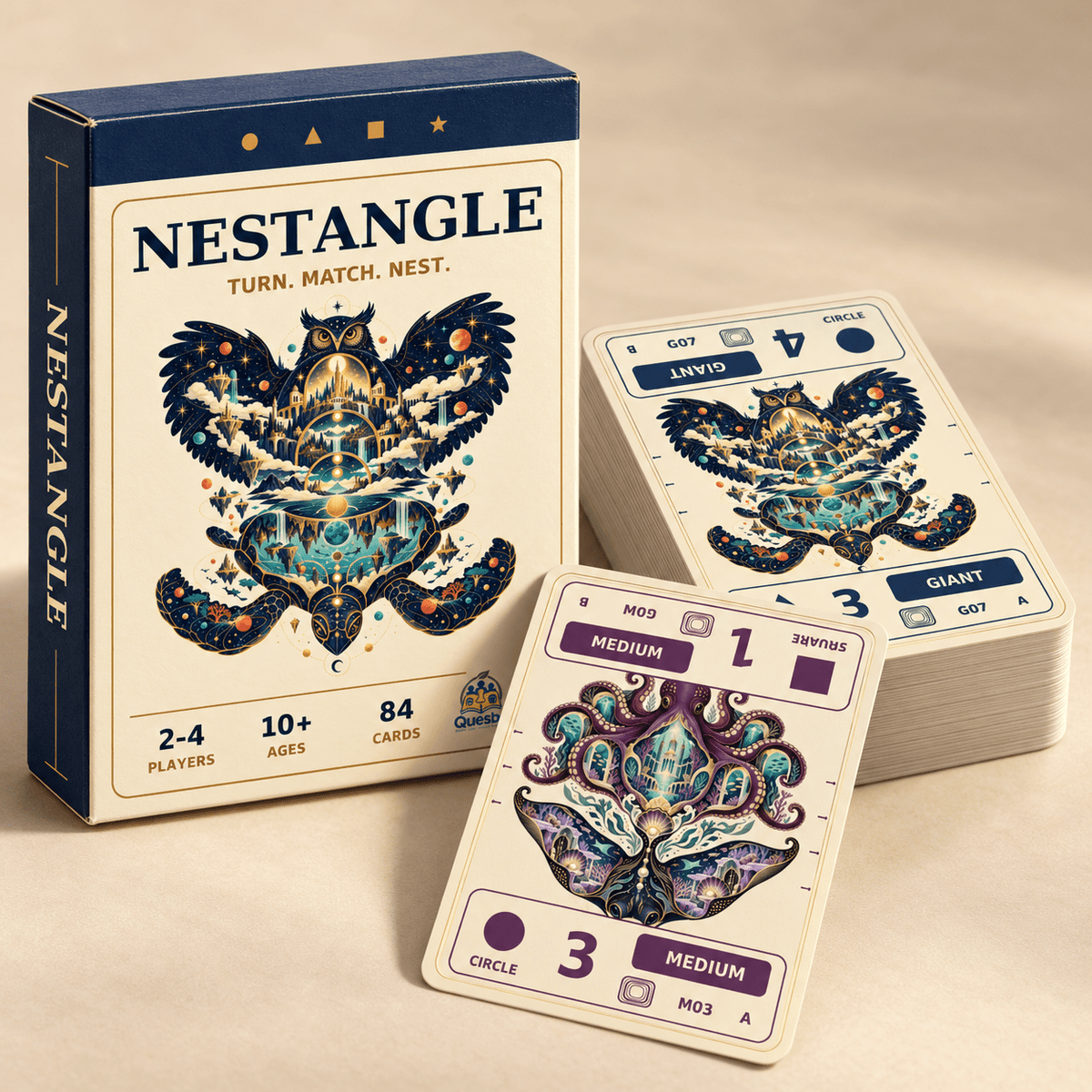 NESTANGLE – Family Logic & Strategy Card Game | Ages 10+ - Quesbo