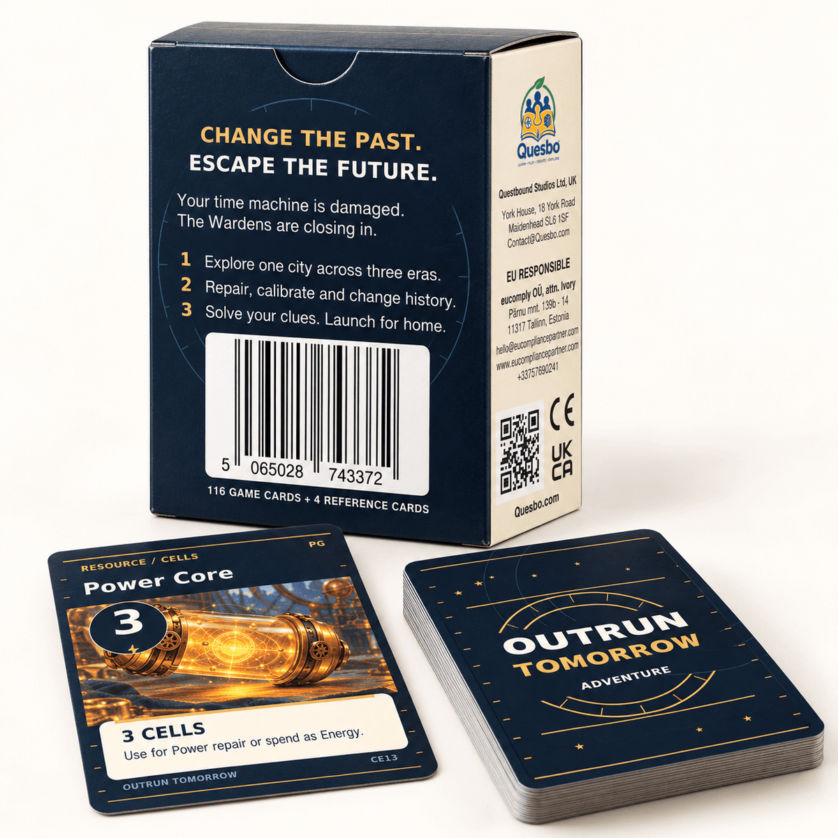 Outrun Tomorrow – Time-Travel Strategy Card Game for Families, Ages 10+ - Quesbo