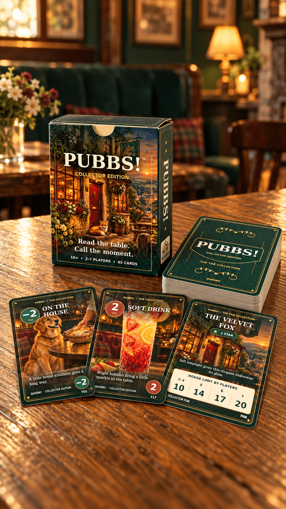 PUBBS!™ Collector Edition – Family Bluffing Card Game - Quesbo