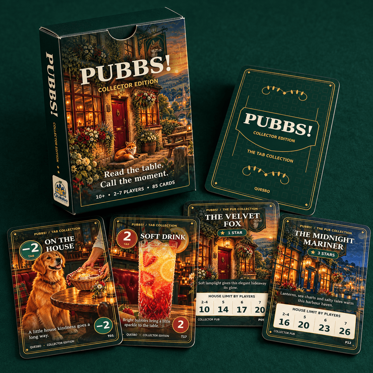 PUBBS!™ Collector Edition – Family Bluffing Card Game - Quesbo