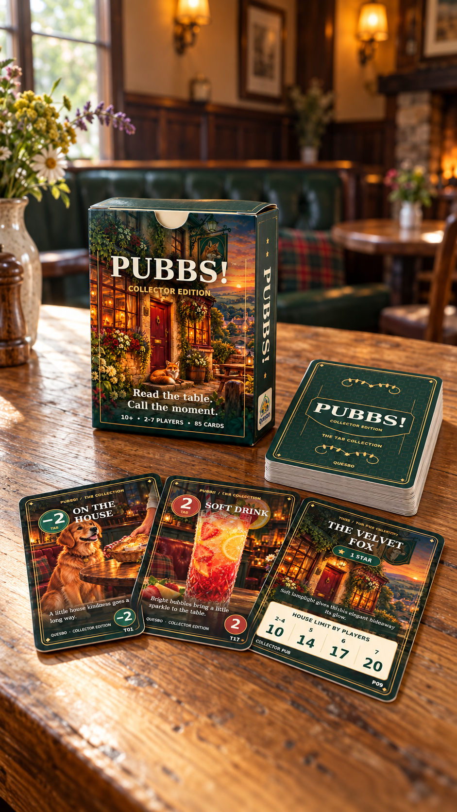PUBBS!™ Collector Edition – Family Bluffing Card Game - Quesbo