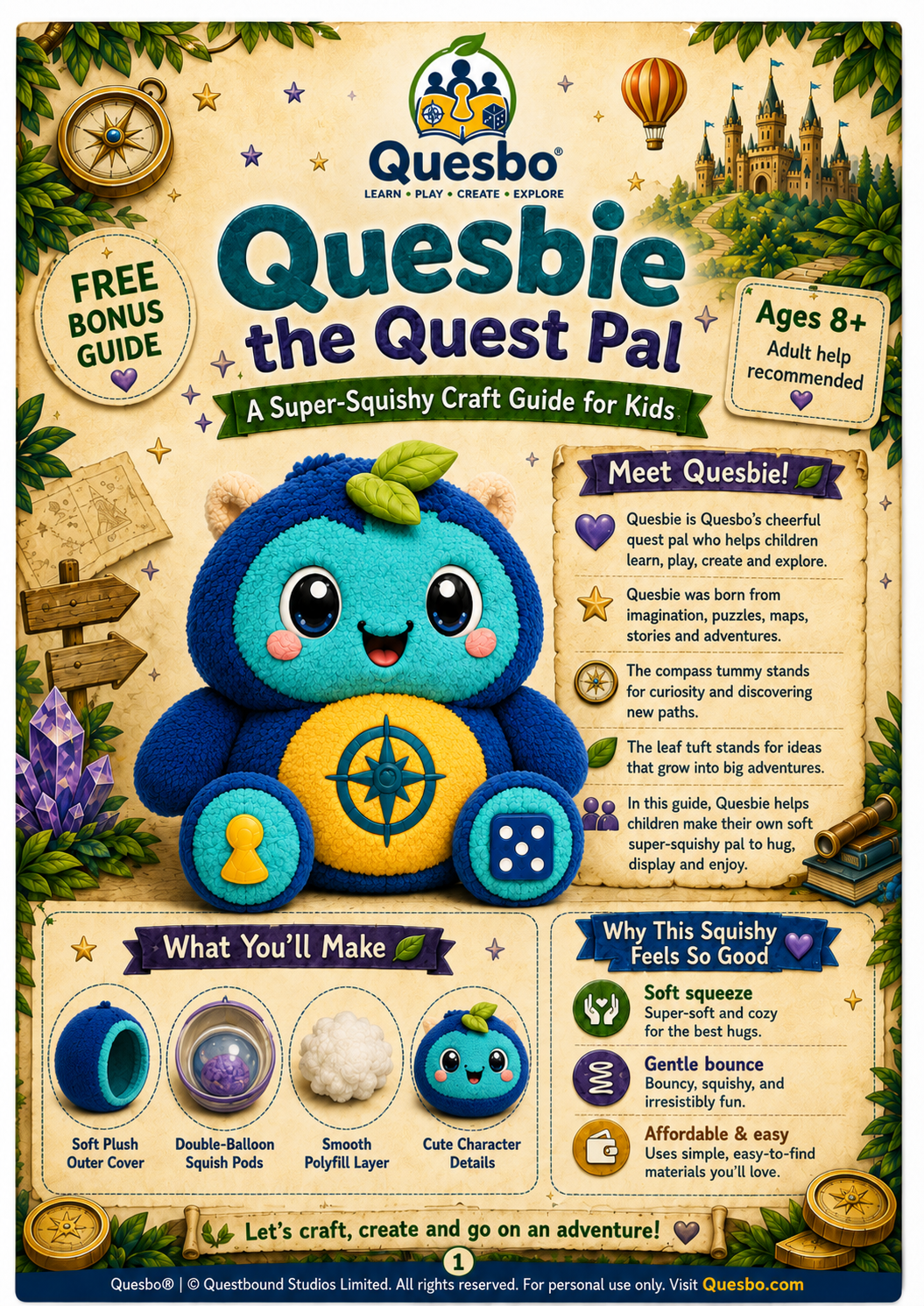Quesbie the Quest Pal Craft Guide – Free Kids’ Activity Download - Quesbo