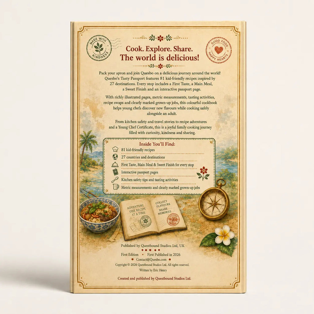 Quesbo’s Tasty Passport: 81 Kid-Friendly Recipes from 27 Countries