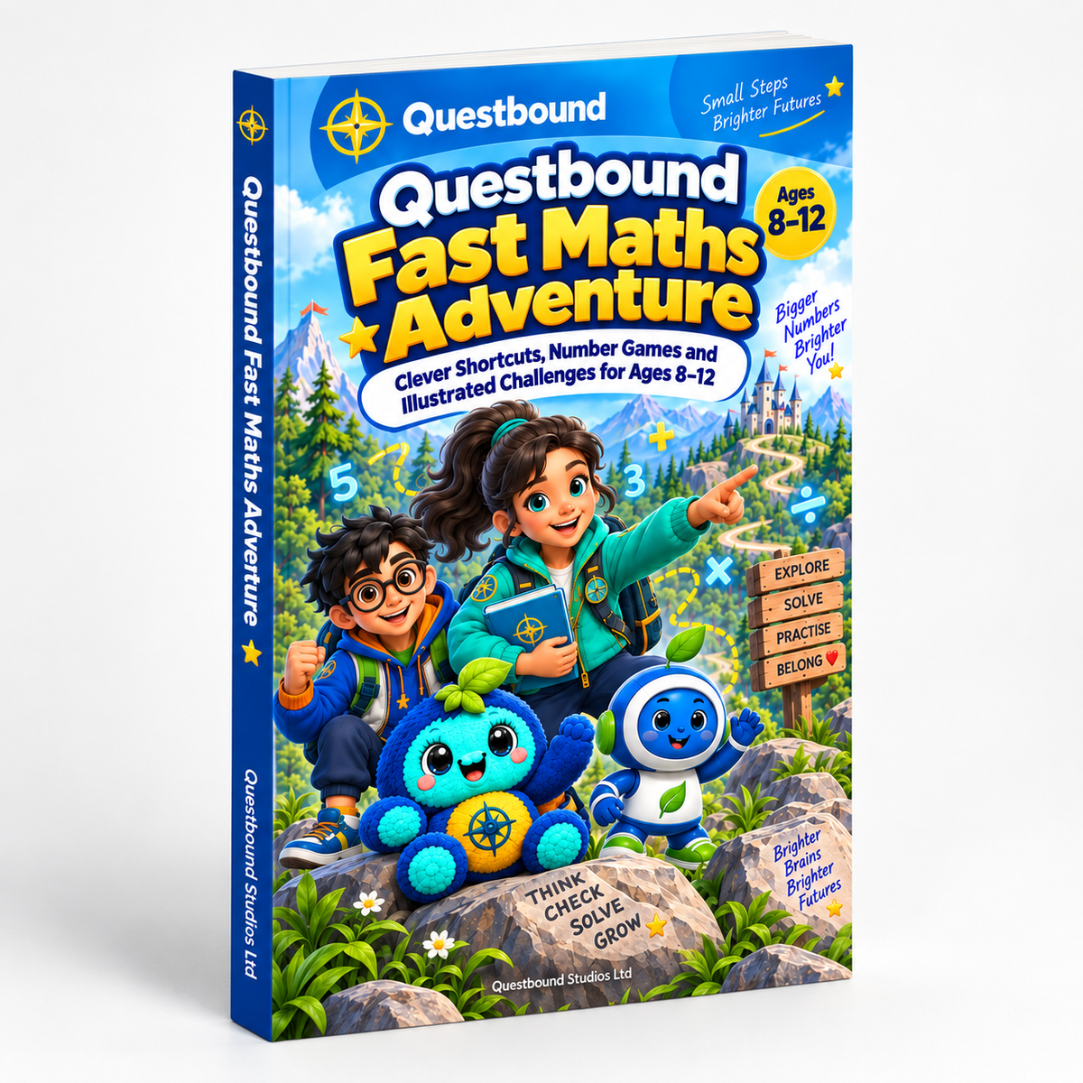 Questbound Fast Maths Adventure – Illustrated Maths Activity Book for Ages 8–12 - Quesbo