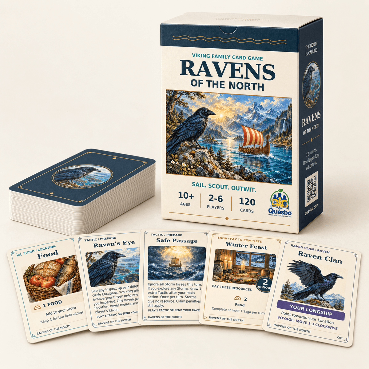 Ravens of the North – Viking Strategy Family Card Game | Ages 10+ - Quesbo