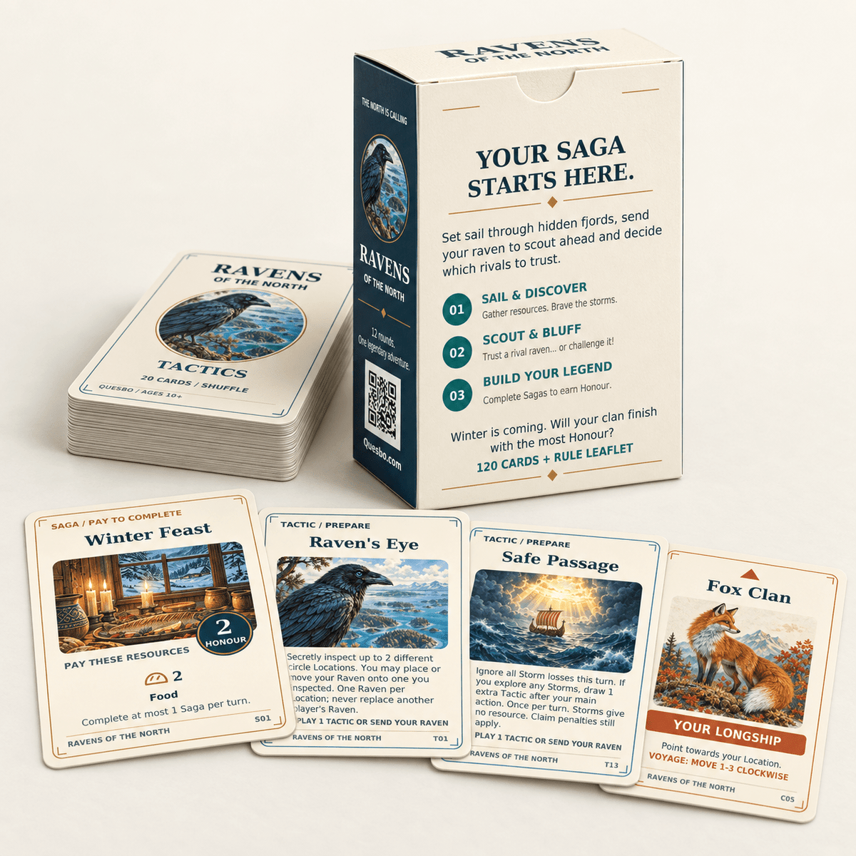 Ravens of the North – Viking Strategy Family Card Game | Ages 10+ - Quesbo