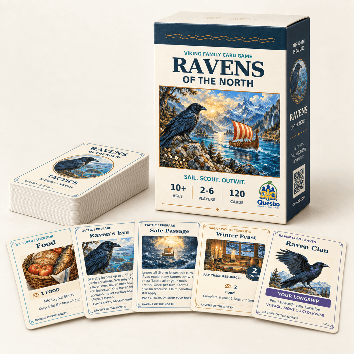 Ravens of the North – Viking Strategy Family Card Game | Ages 10+ - Quesbo