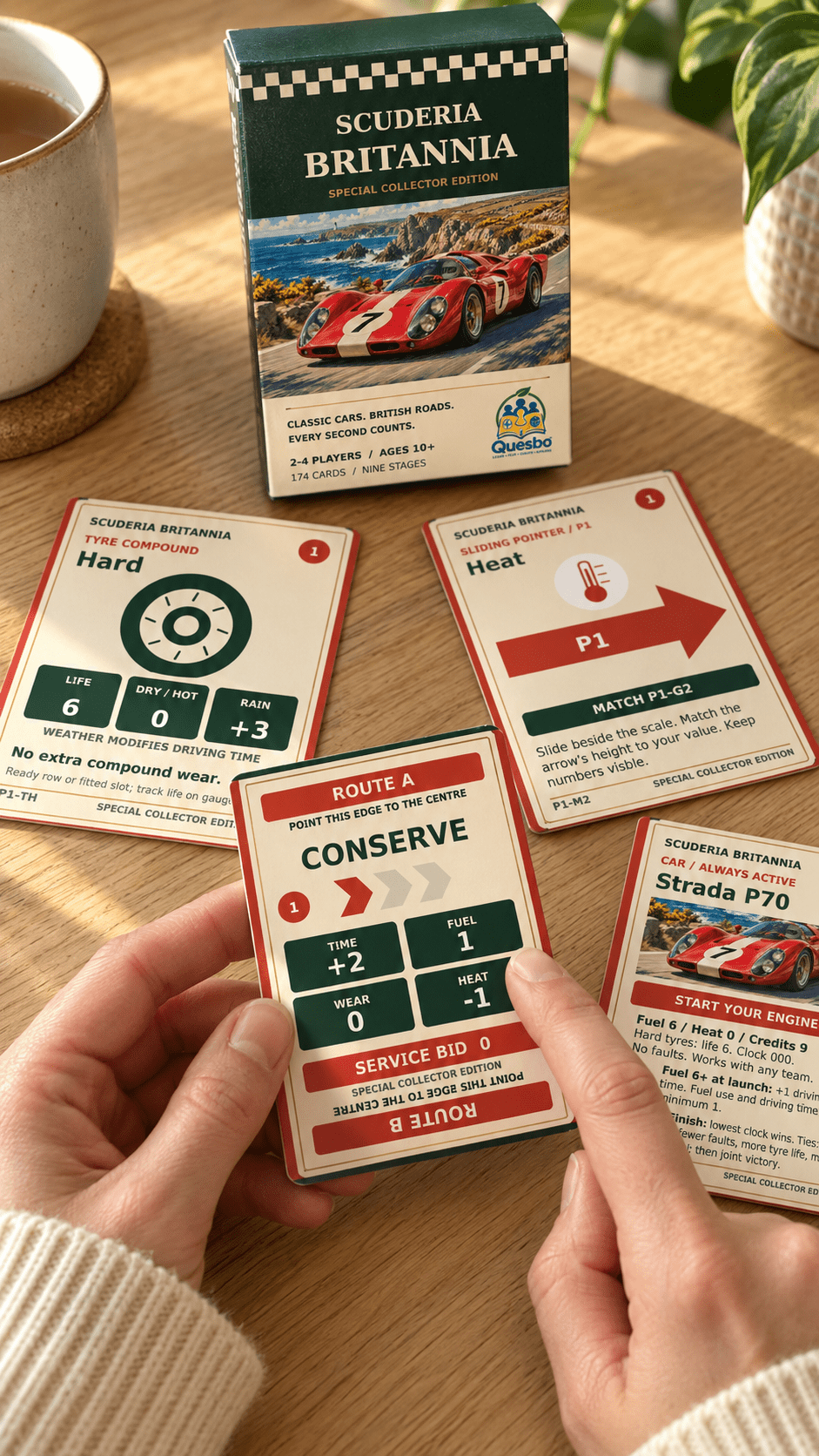 Scuderia Britannia — Special Collector Edition Racing Card Game Around Britain | Ages 10+ - Quesbo