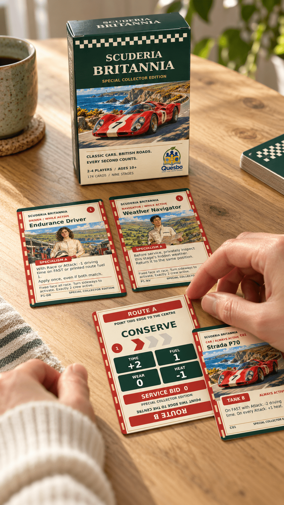 Scuderia Britannia — Special Collector Edition Racing Card Game Around Britain | Ages 10+ - Quesbo