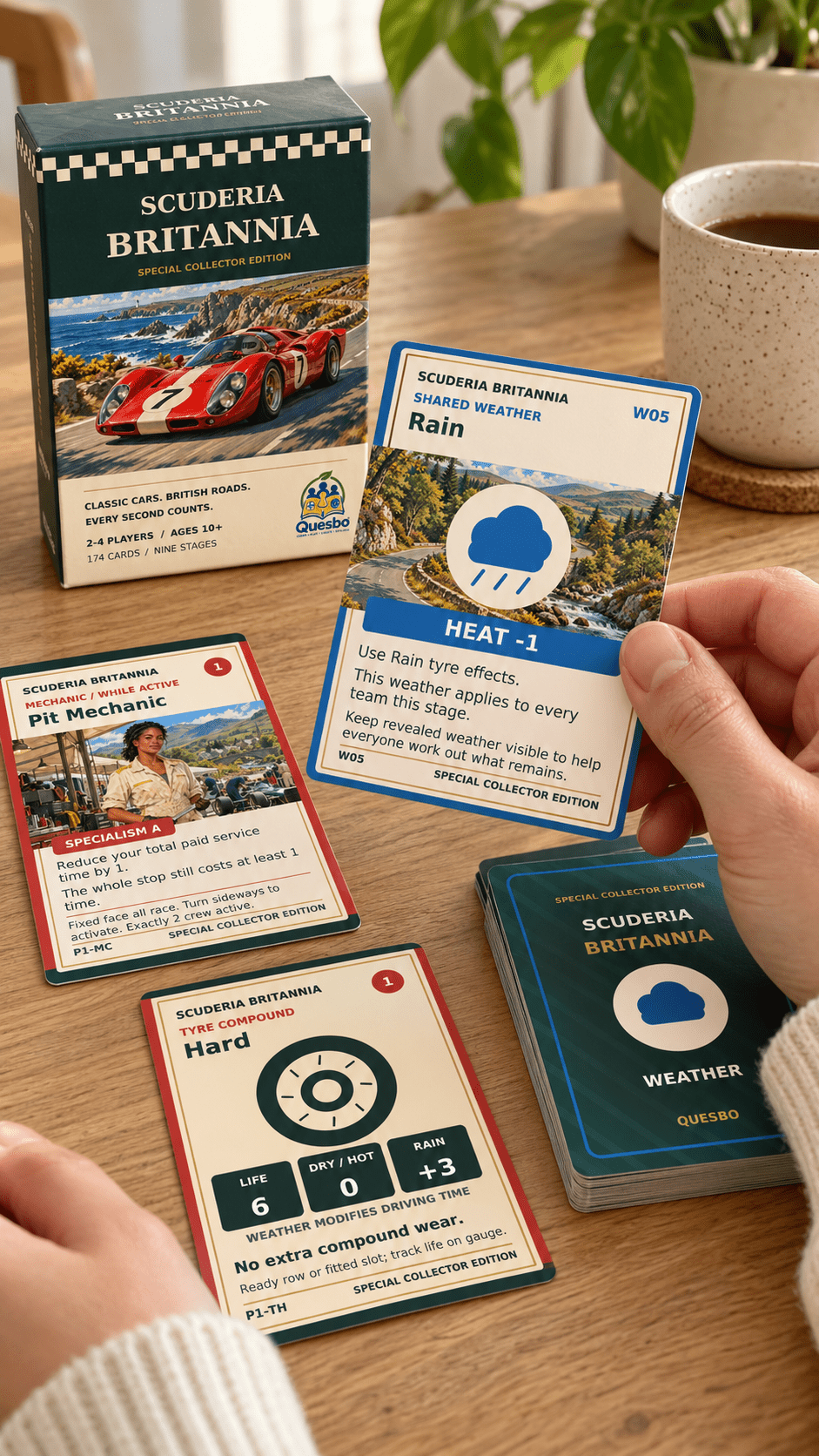 Scuderia Britannia — Special Collector Edition Racing Card Game Around Britain | Ages 10+ - Quesbo